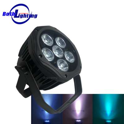 flat led par can 6*18W RGBWA UV 6in1 dj lighting equipment battery led uplight